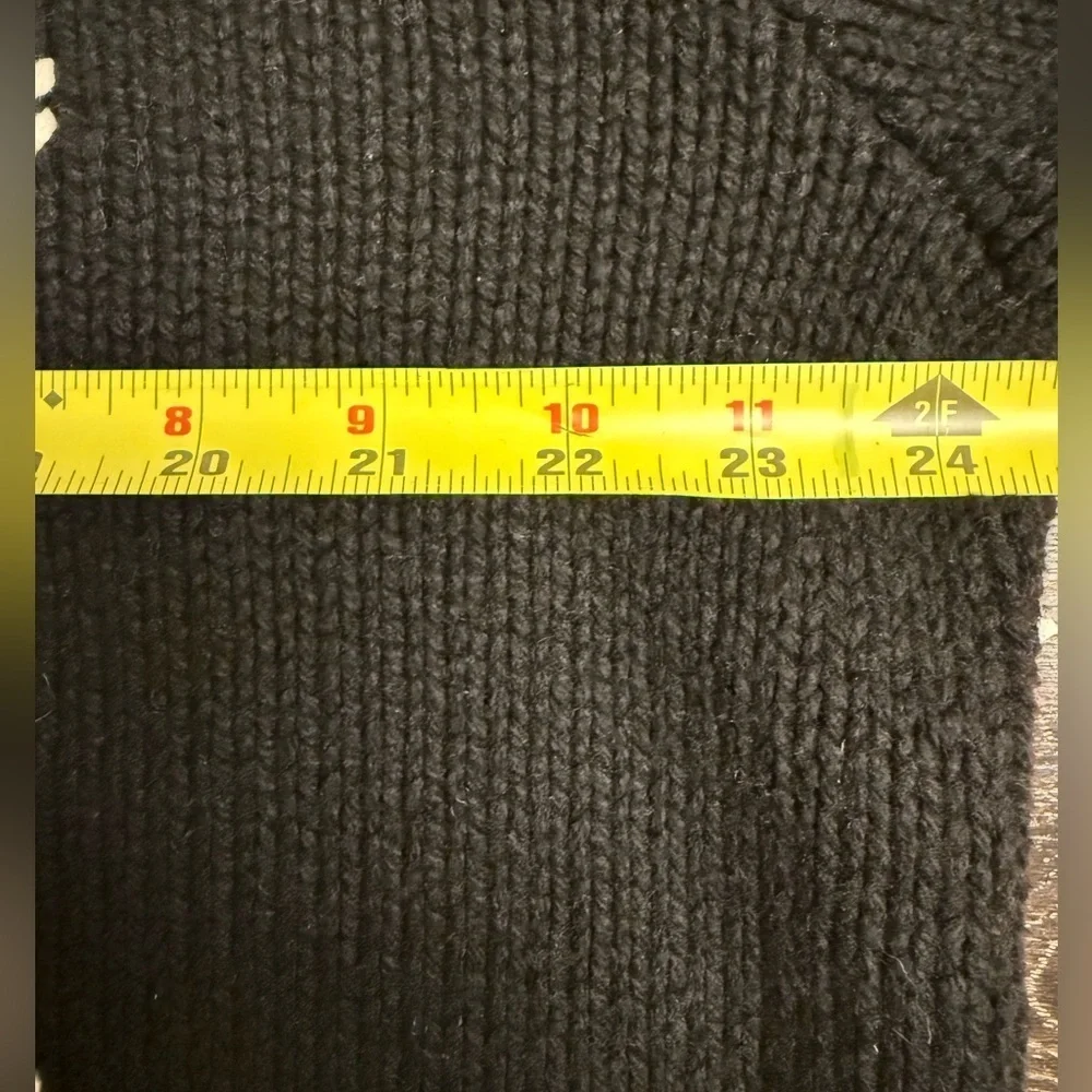 Polo by Ralph Lauren Black Snowflake Cardigan Sweater